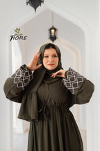 Embroidered Sleeve Dress