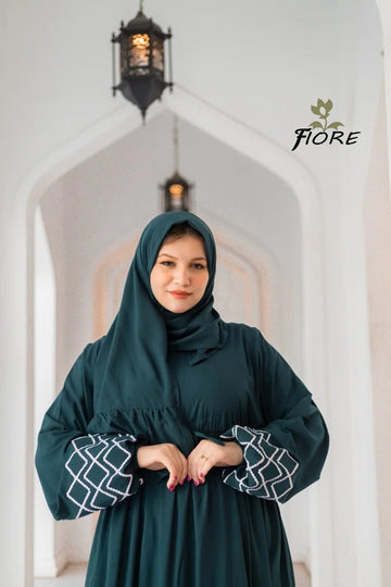 Embroidered Sleeve Dress