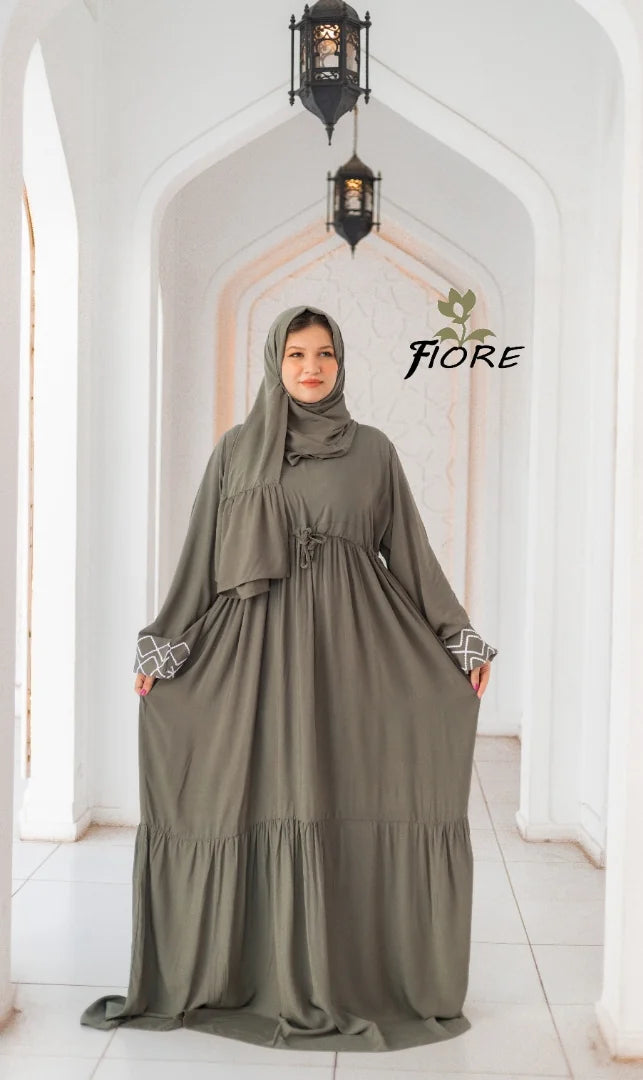 Embroidered Sleeve Dress