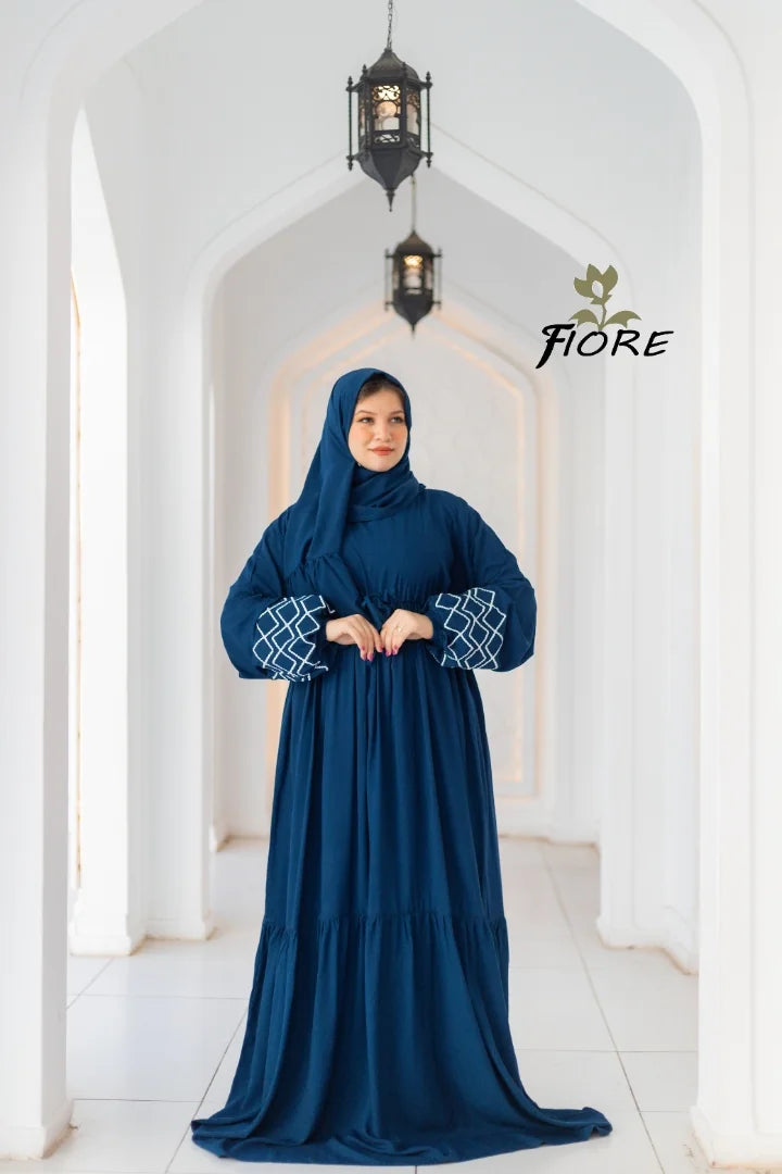Embroidered Sleeve Dress