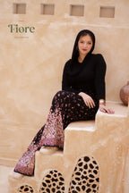 Floral Viscose Wide-Leg Pants