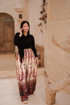 Floral Viscose Wide-Leg Pants