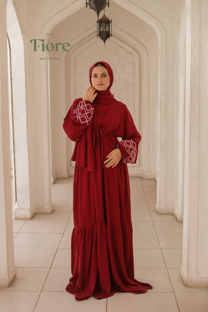 Embroidered Sleeve Dress