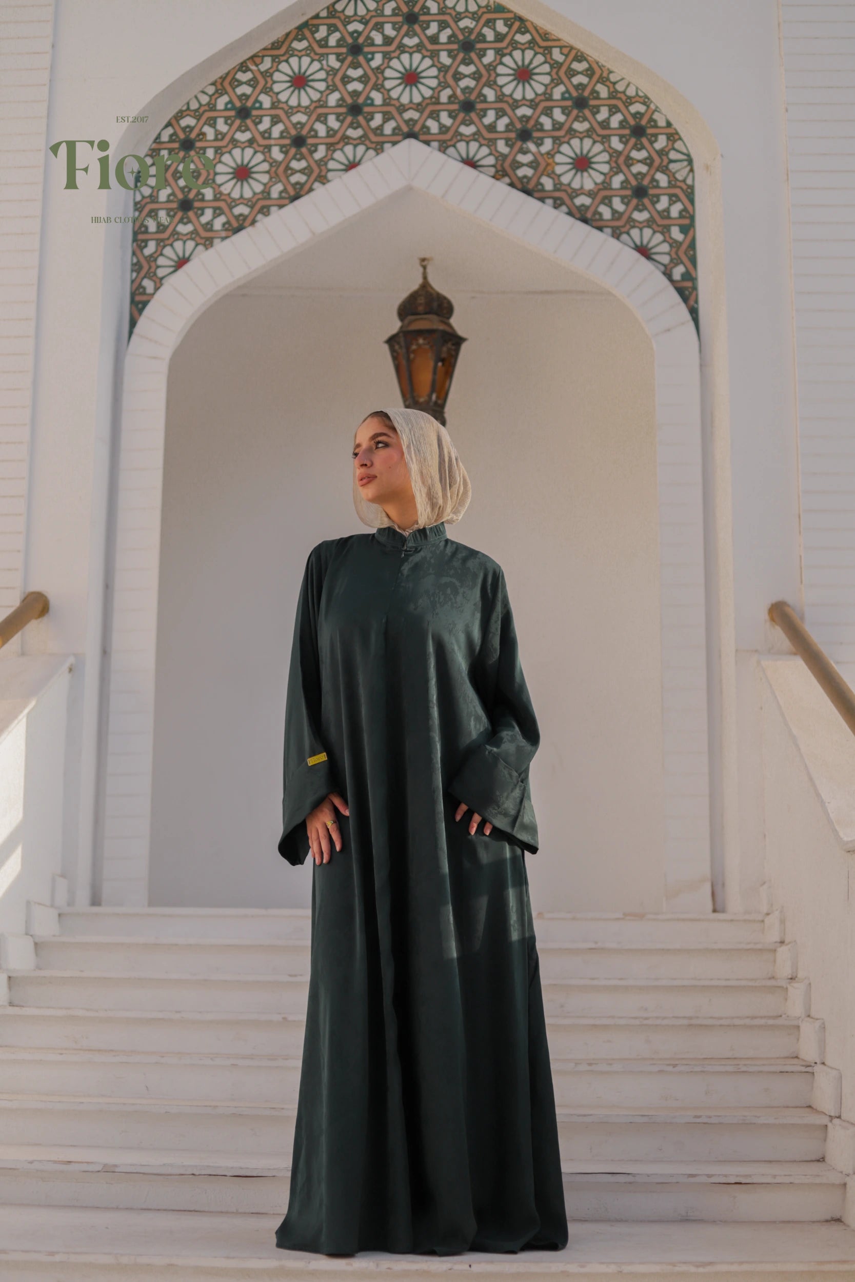 Aura Silk Jacquard Abaya