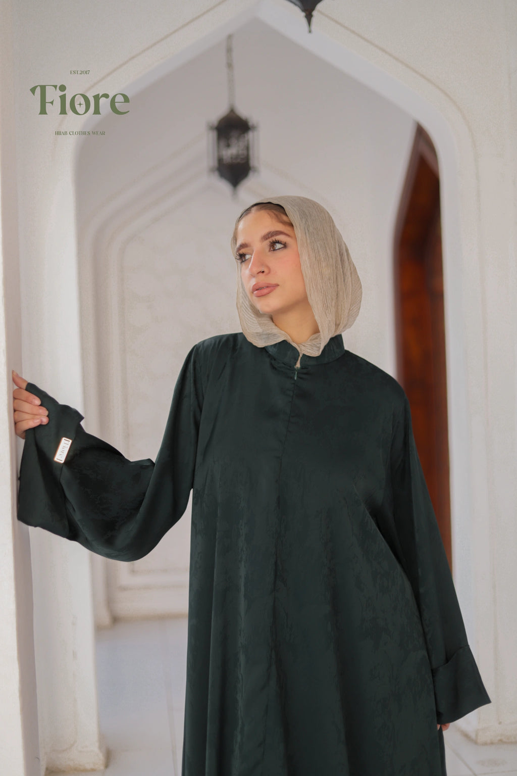 Aura Silk Jacquard Abaya