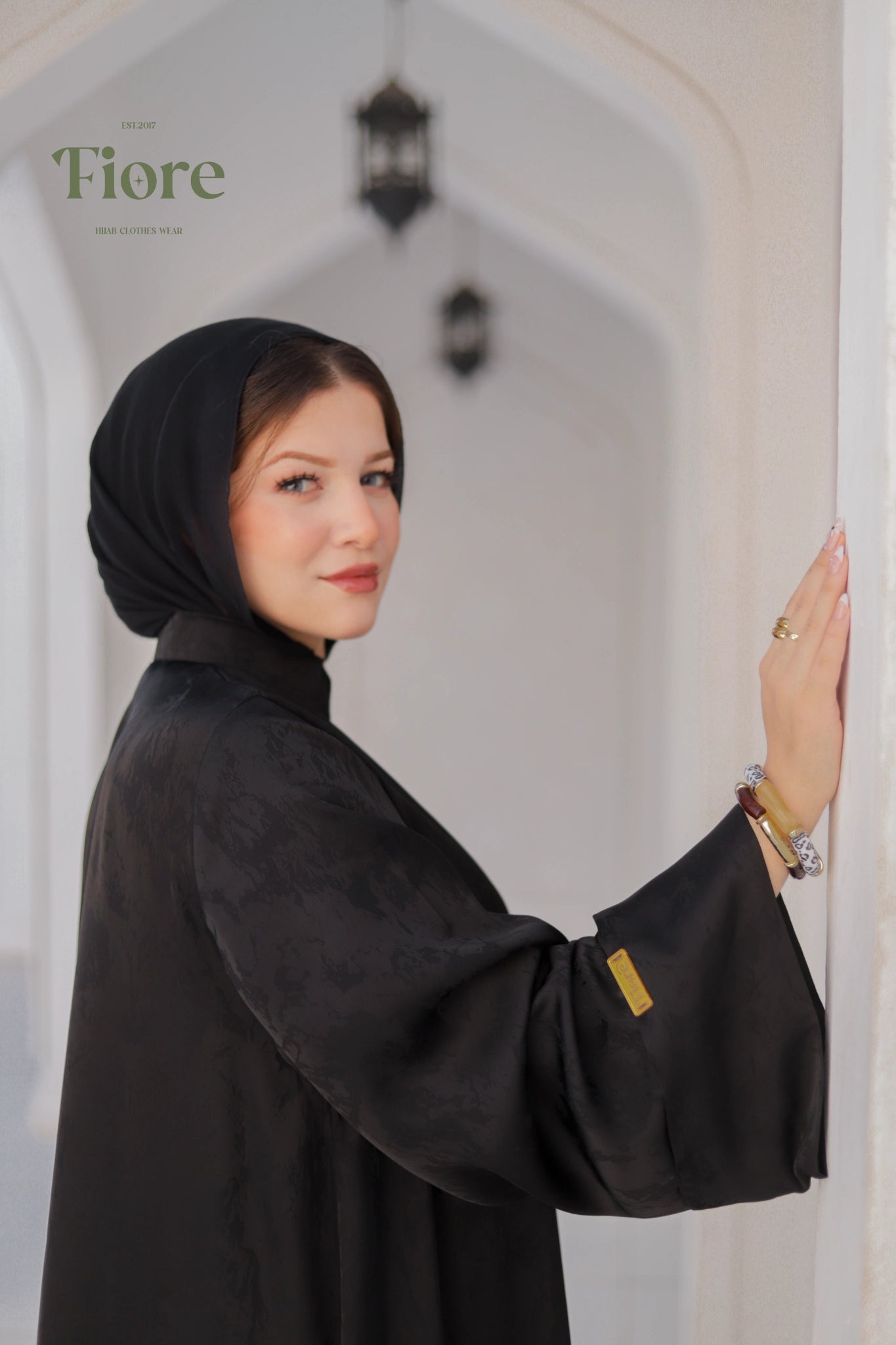 Aura Silk Jacquard Abaya