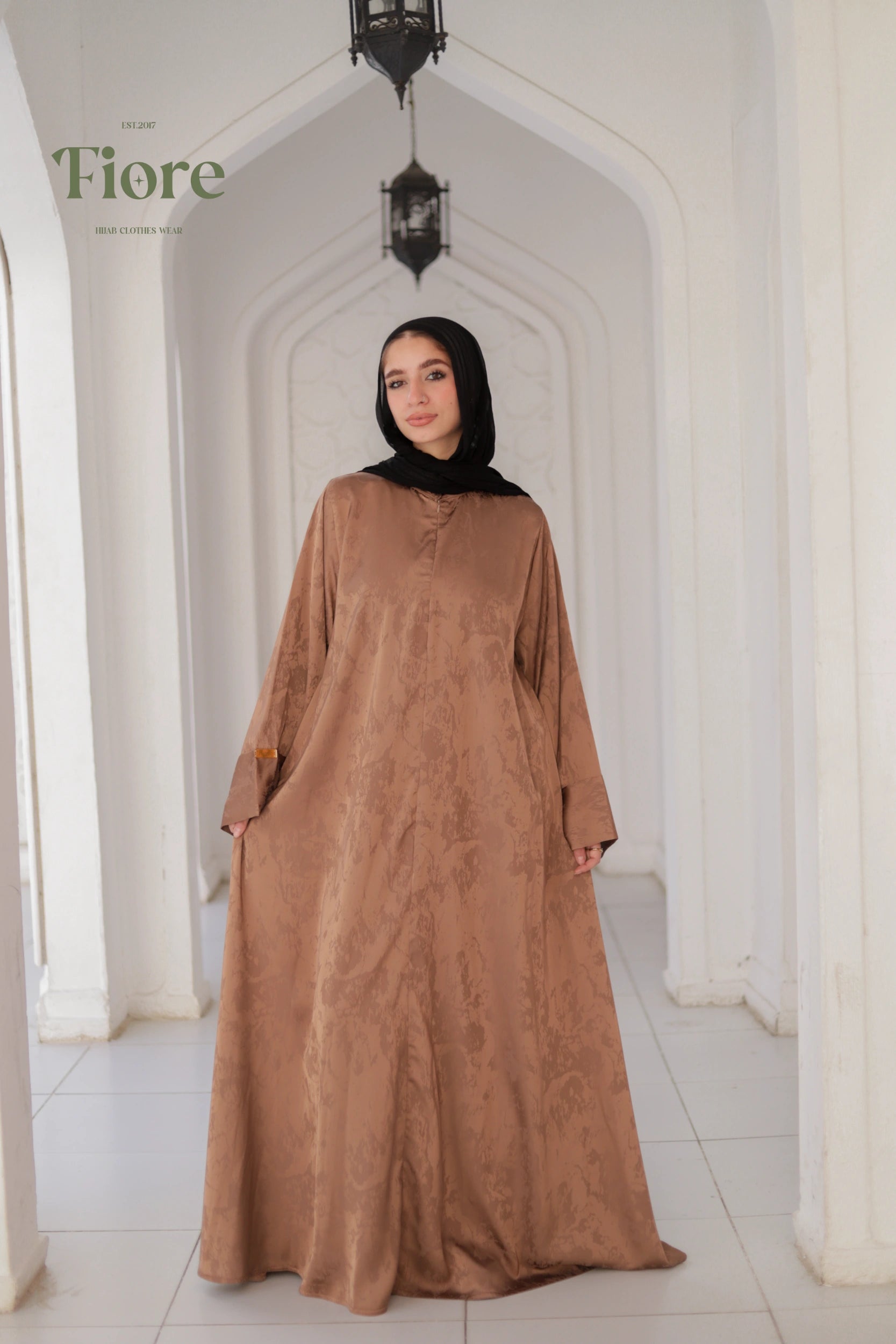 Aura Silk Jacquard Abaya