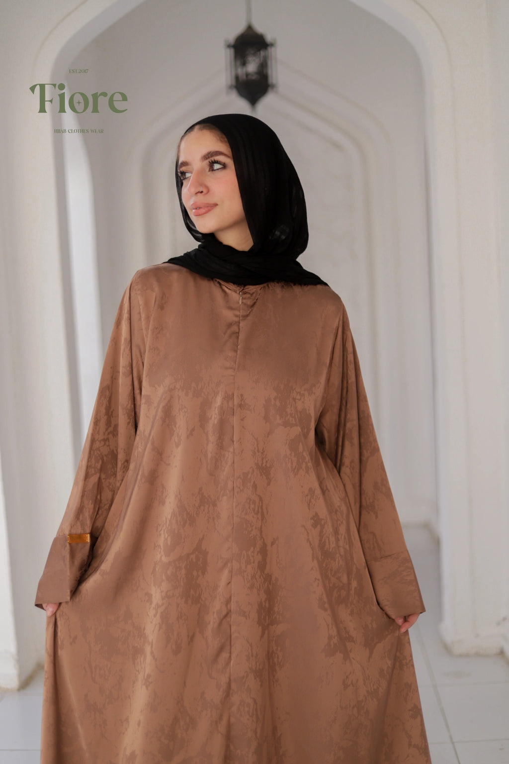 Aura Silk Jacquard Abaya