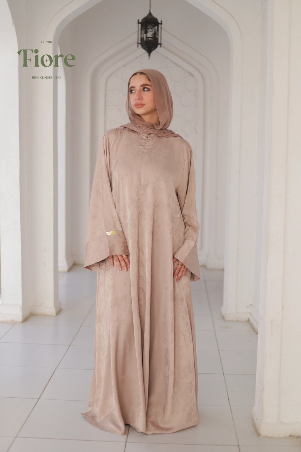 Aura Silk Jacquard Abaya