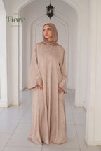 Aura Silk Jacquard Abaya