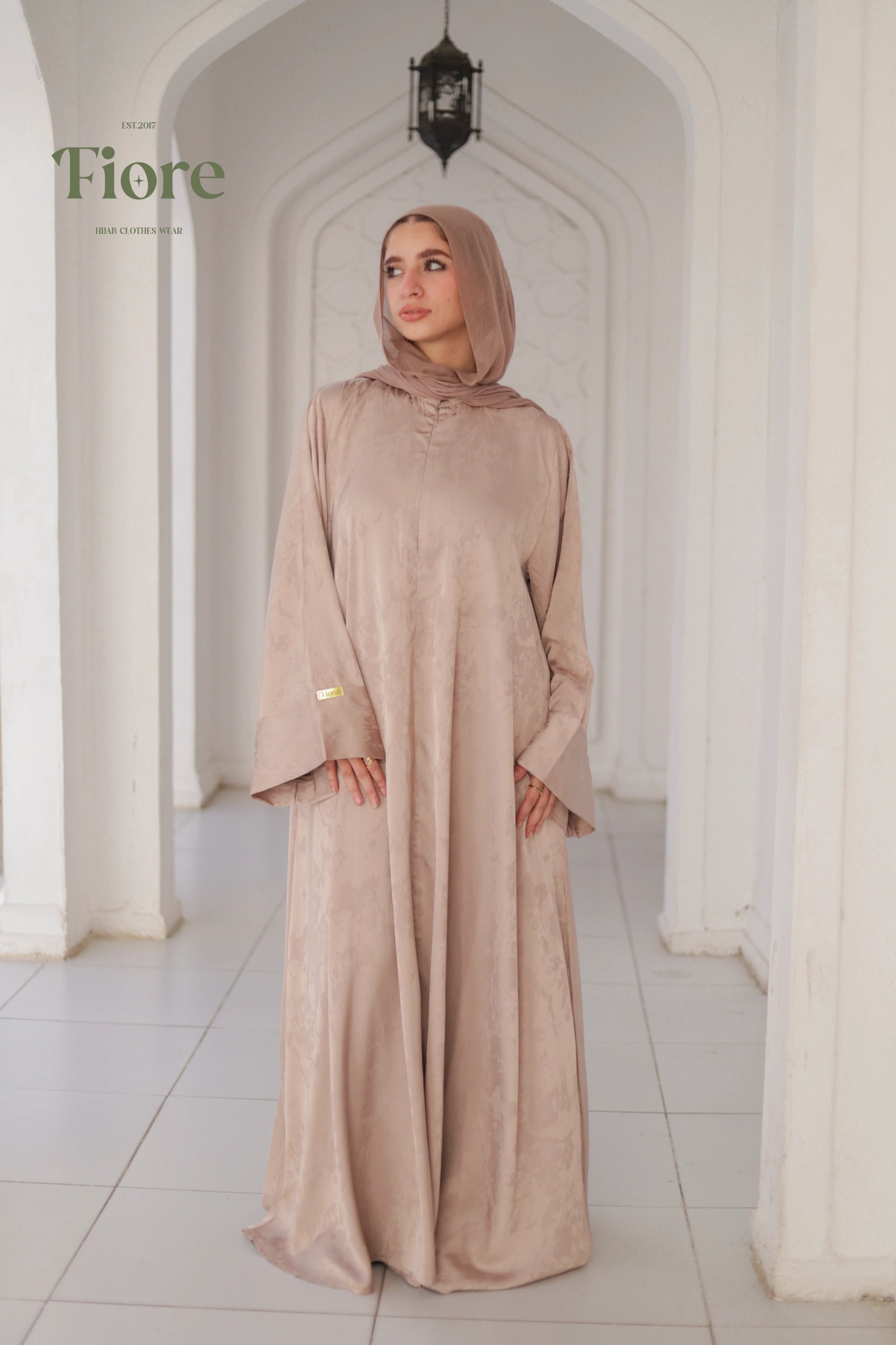 Aura Silk Jacquard Abaya