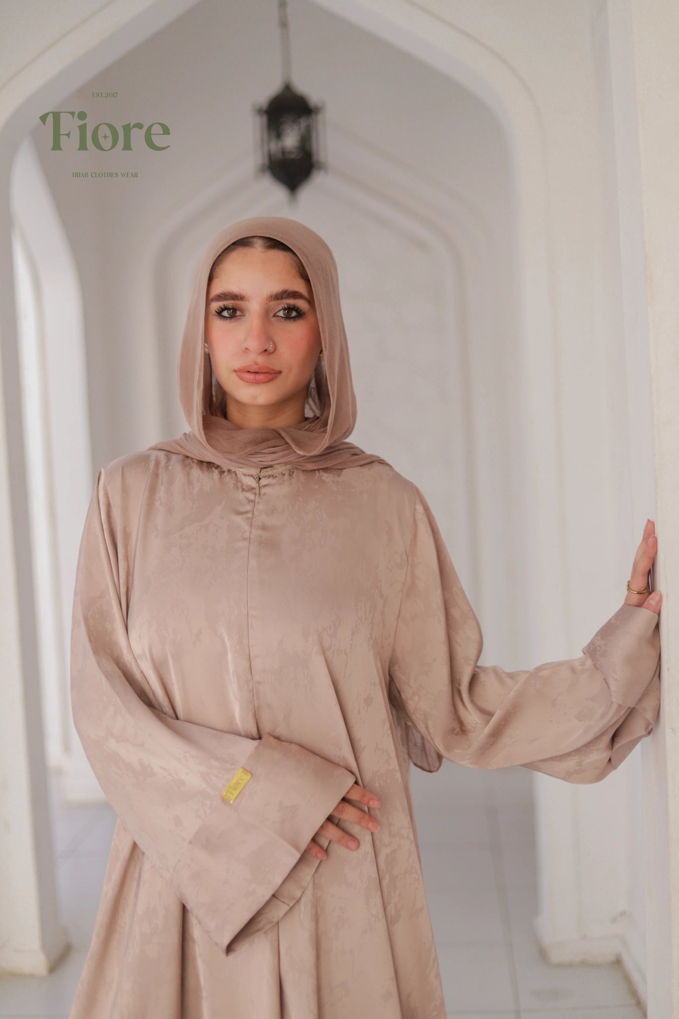 Aura Silk Jacquard Abaya