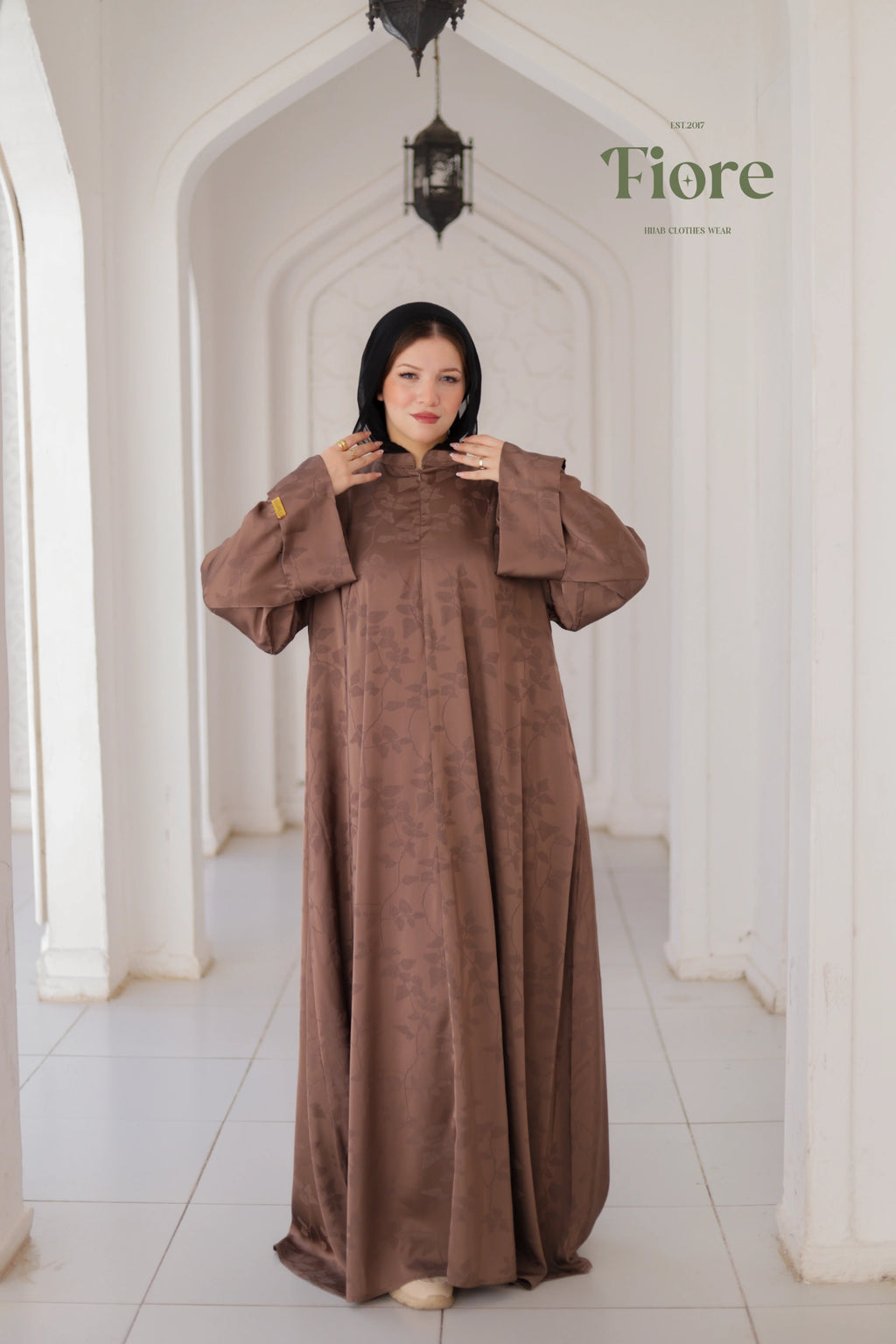 Willow Silk Jacquard Abaya