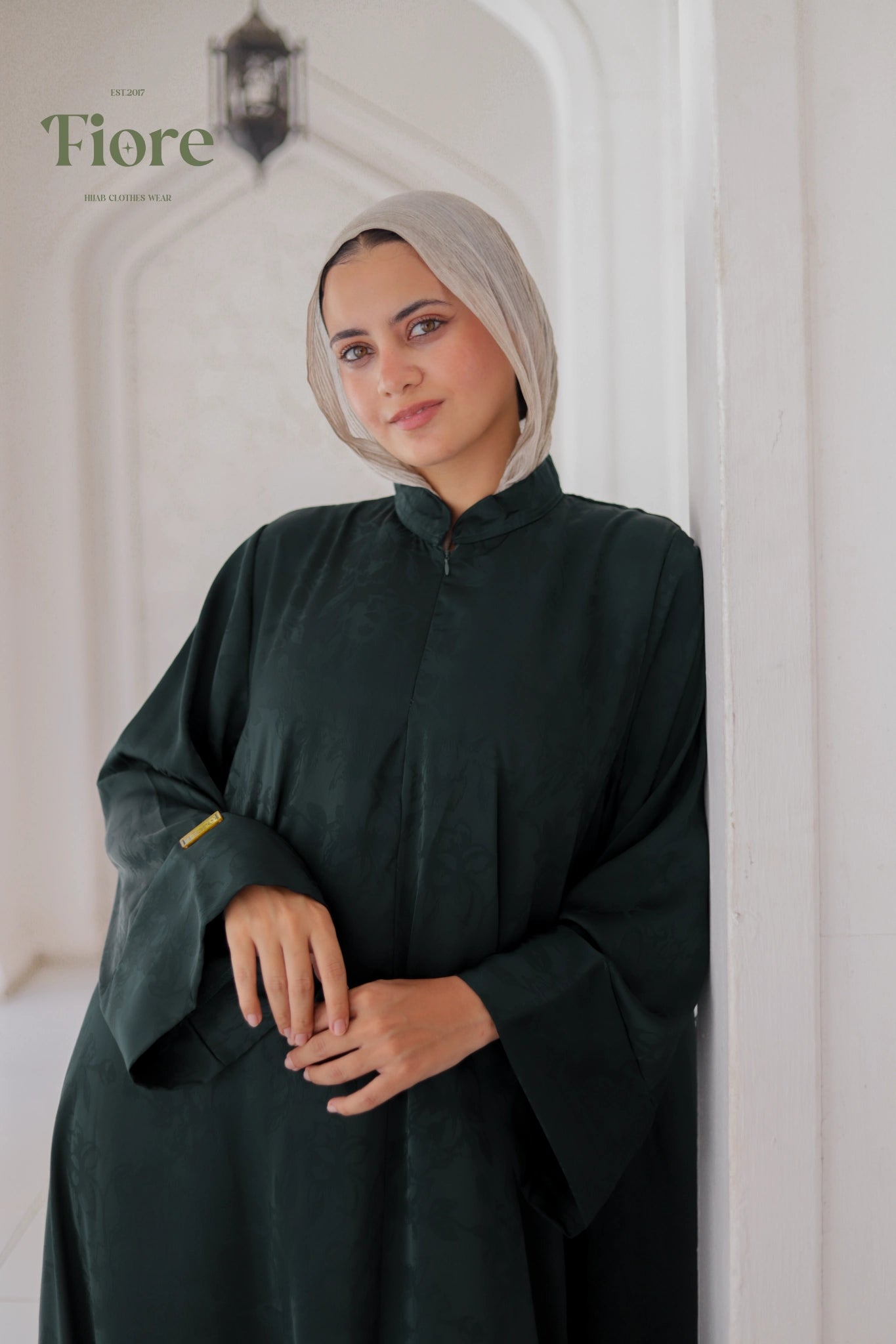 Flora Silk Jacquard Abaya