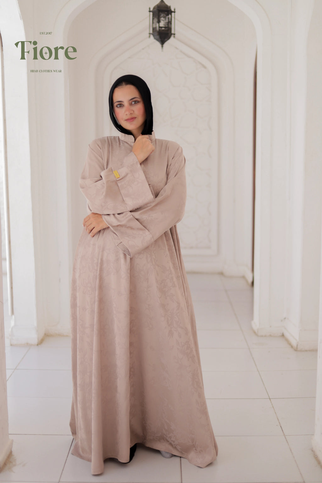 Flora Silk Jacquard Abaya