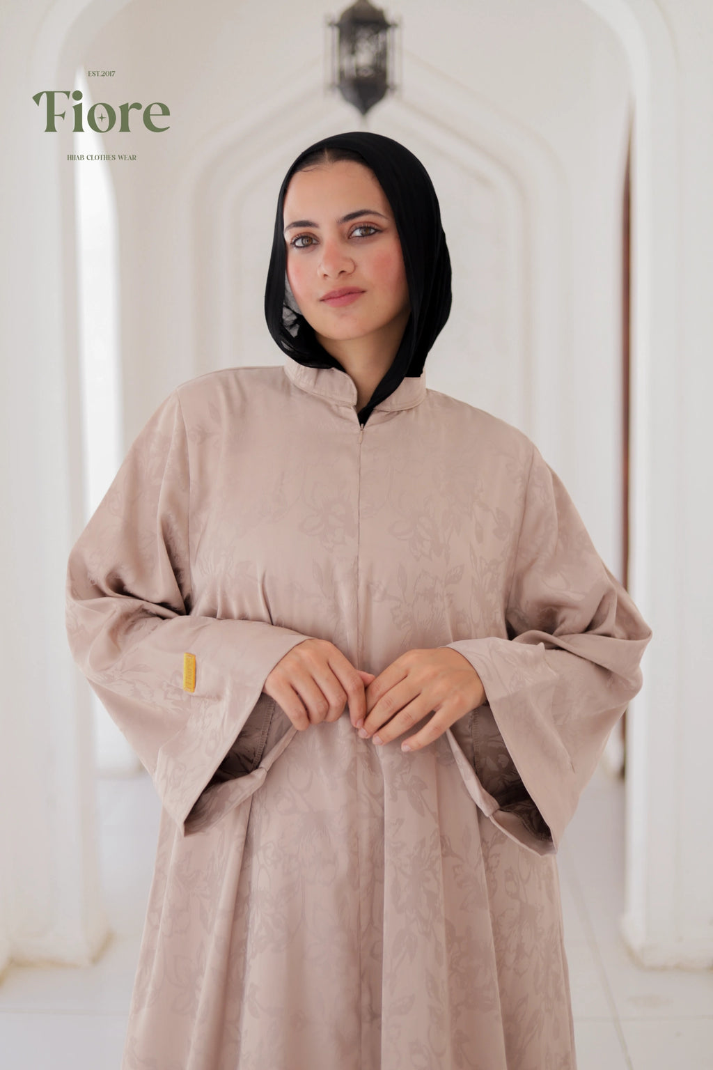 Flora Silk Jacquard Abaya