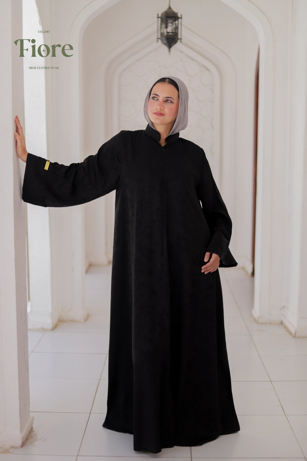 Flora Silk Jacquard Abaya