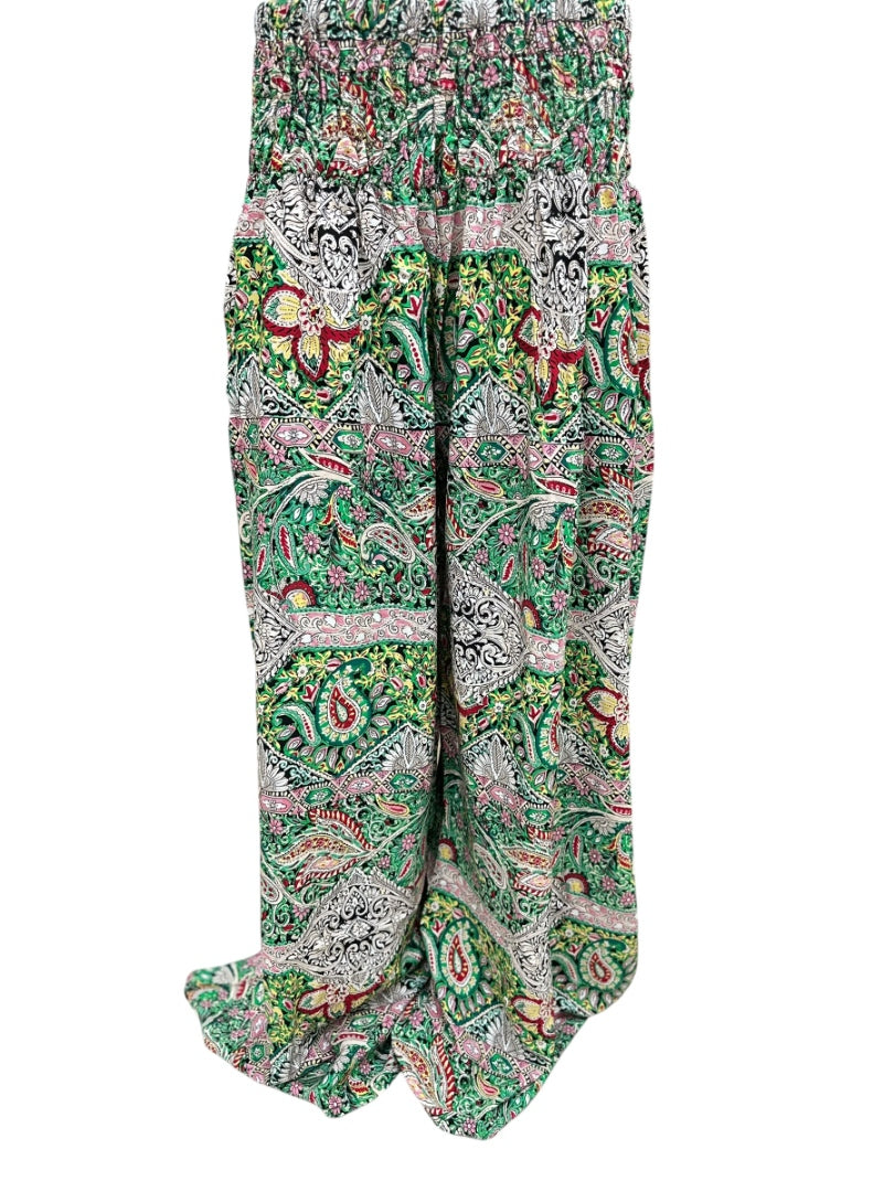 Floral Viscose Wide-Leg Pants